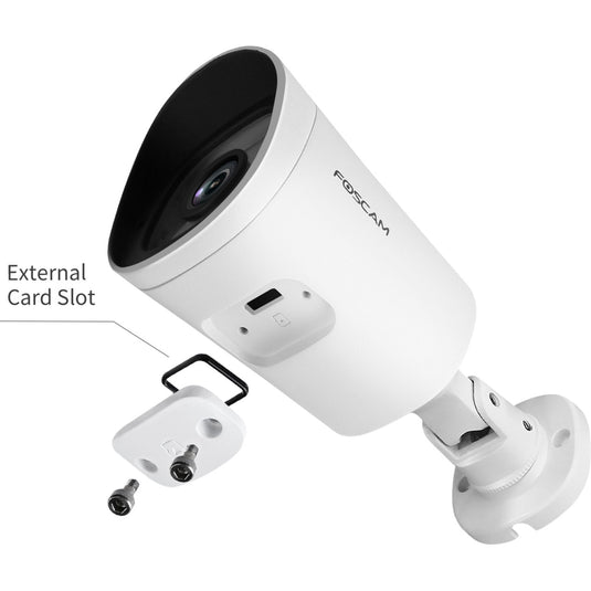 Foscam g4p super hd wifi buitencamera (wit, 4 mp, 2k, wlan)