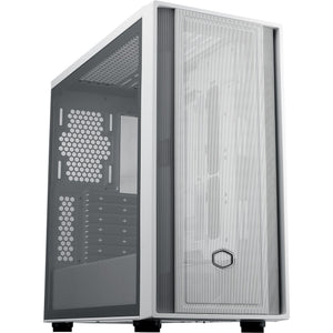Cooler master masterbox 600 lite midi tower behuizing (wit | 2x usb-a | 1x usb-c | rgb | tempered glass)