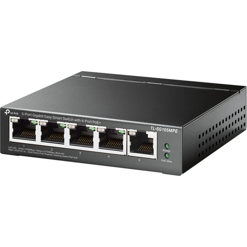 Afbeelding laden in galerijviewer, Tp-link tl-sg105mpe 5-port gigabit easy smart switch met 4-port poe+ (120w poe met 30w per poort)
