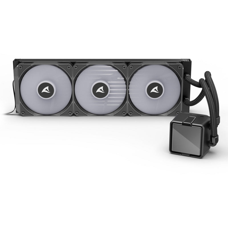 Load image into Gallery viewer, Sharkoon s100 argb waterkoeling (zwart, 4-pins pwm fan-connector)
