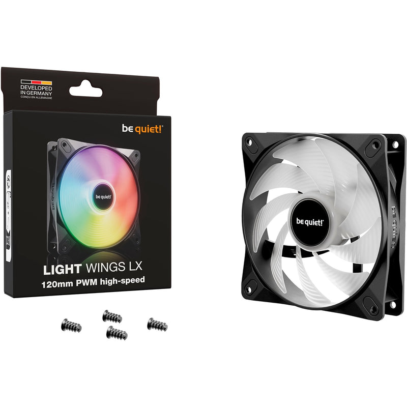 Load image into Gallery viewer, Be quiet! light wings lx pwm high-speed rgb case fan (zwart, 120 x 120 x 25 mm)
