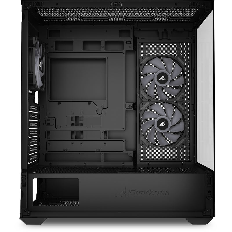 Load image into Gallery viewer, Sharkoon sk6 argb midi tower behuizing (zwart | 2x usb-a | rgb | tempered glass)
