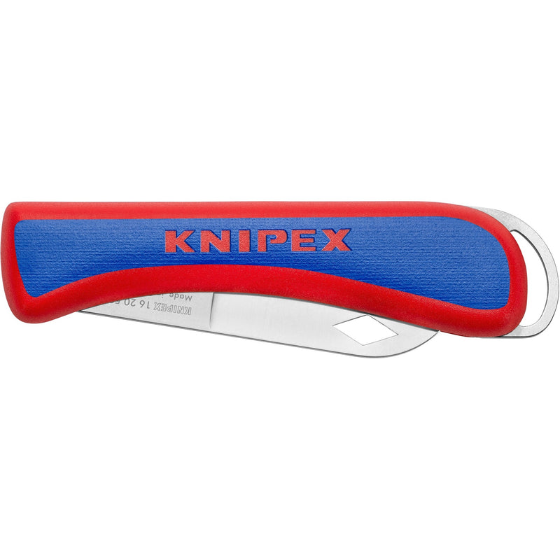 Load image into Gallery viewer, Knipex electriciën zakmes 16 20 50 sb (rood blauw, lengte 120mm)
