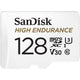 Sandisk high endurance microsdxc 128 gb geheugenkaart (wit, class 10, v30, u3, incl. adapter)