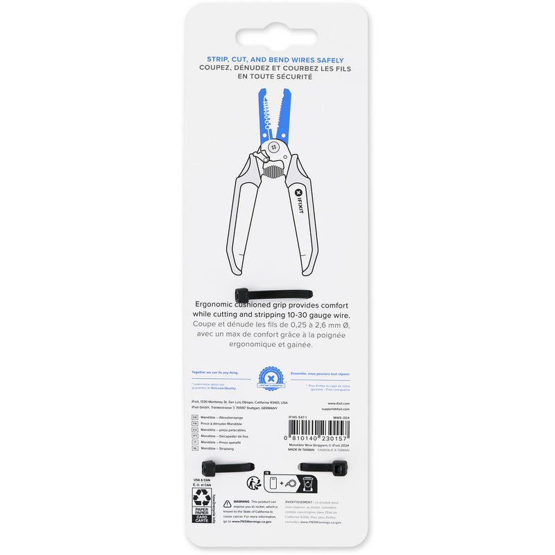 Load image into Gallery viewer, Ifixit mandible wire strippers striptang (zwart blauw)
