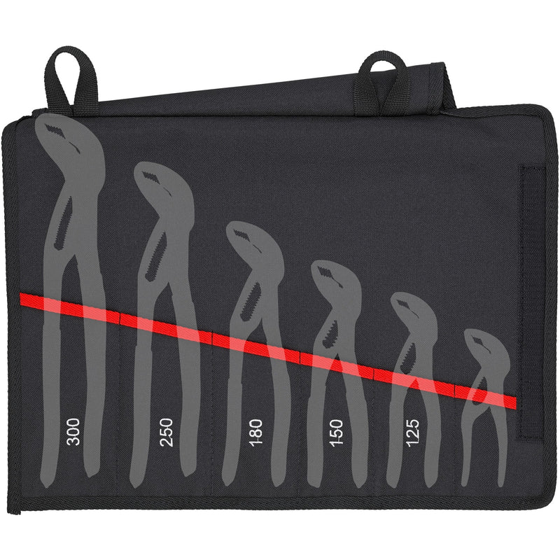 Load image into Gallery viewer, Knipex cobra-set 5-delig 00 19 55 s5 tangenset (rood, gekartelde greepvlakken, geïntegreerde klembeveiliging)
