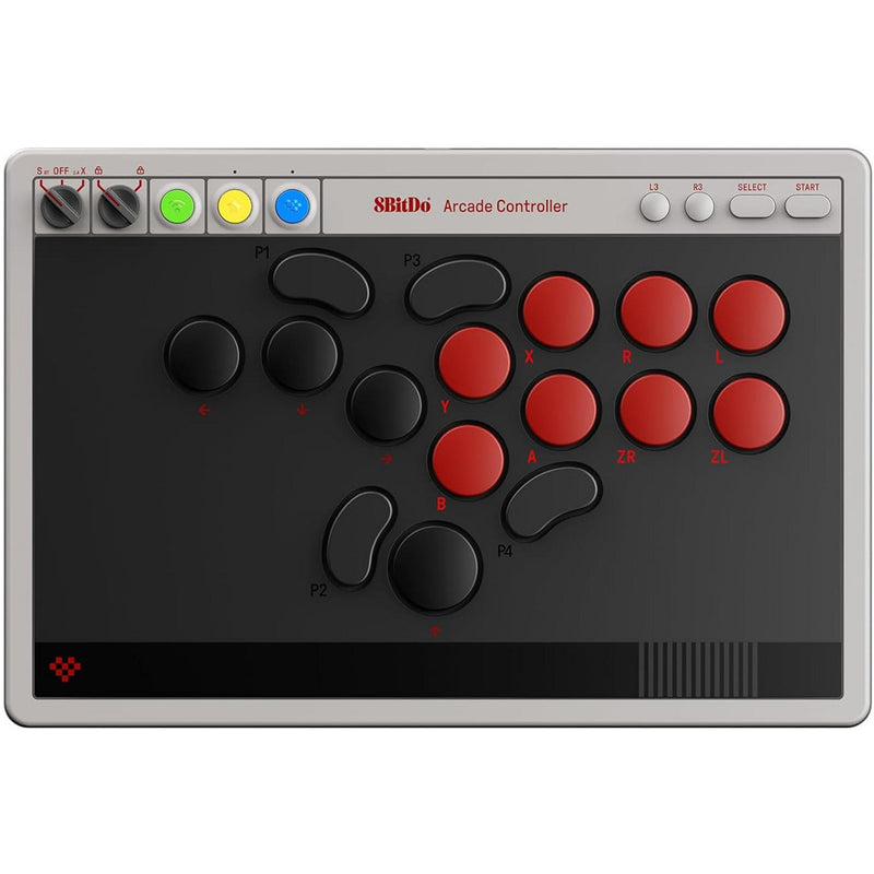 Chargez l'image dans la visionneuse de la galerie, 8bitdo arcade controller (grijs rood, 2.4 ghz bluetooth usb, nintendo switch 1 + 2, pc)
