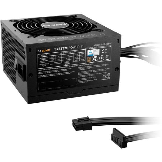 Be quiet! system power 11 650 watt voeding (zwart, 1x 12vhpwr, 2x pcie)