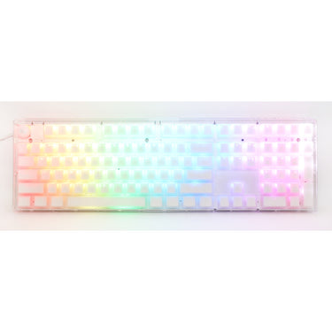 Ducky one 3 aura white rgb mechanisch toetsenbord (wit, us lay-out (qwerty), cherry mx red, 100%, abs double shot, hot swap)