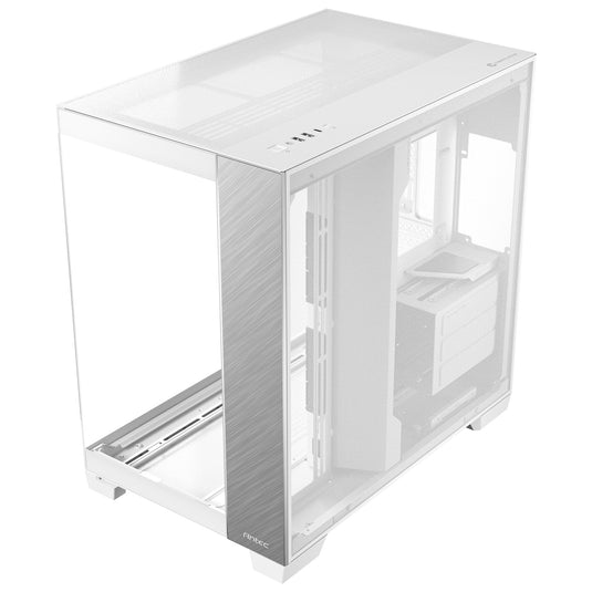 Antec c8 midi tower behuizing (wit zilver | 2x usb-a | 1x usb-c | tempered glass)