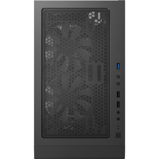 Montech x3 mesh midi tower behuizing (zwart | 3x usb-a | rgb | tempered glass)