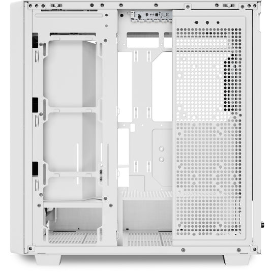 Sharkoon rebel c70g rgb midi tower behuizing (wit houtkleur | 2x usb-a | 1x usb-c | rgb | tempered glass)