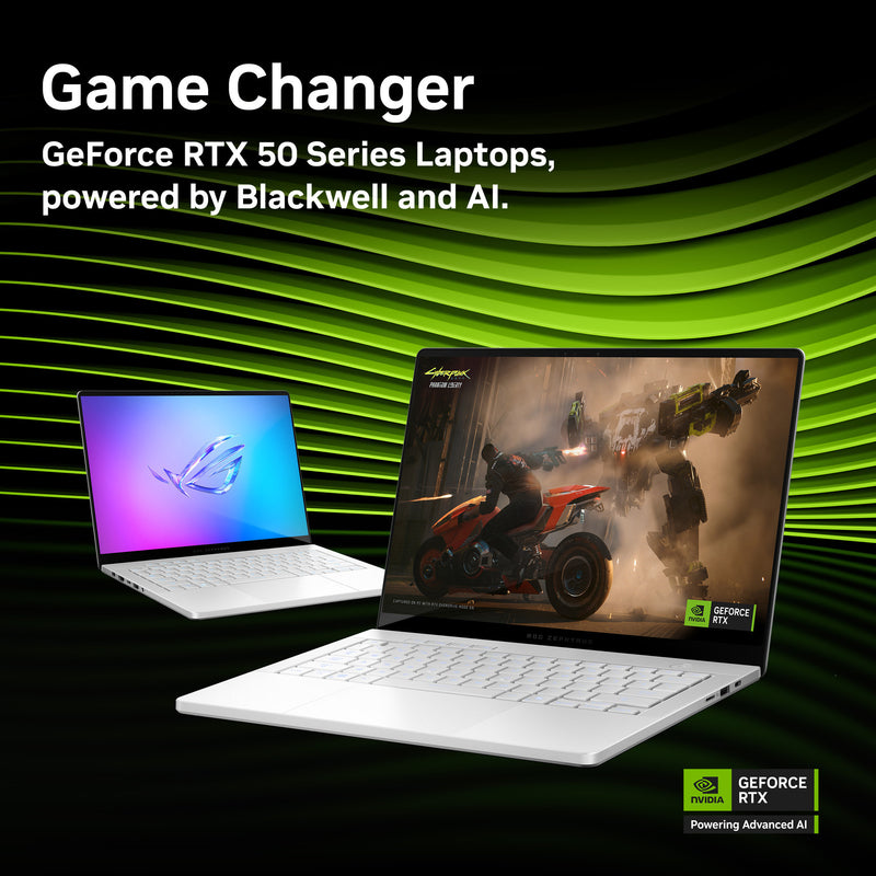 Afbeelding laden in galerijviewer, Asus rog zephyrus g14 ga403up-qs001w 14 copilot+ gaming laptop (wit | ryzen 9 270 | rtx 5070 | 32 gb | 1 tb ssd | oled)
