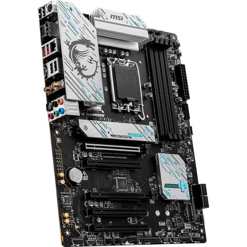 Afbeelding laden in galerijviewer, Msi b760 gaming plus wifi ddr4 socket 1700 moederbord (raid, 2.5 gb-lan, wi-fi 6e, bt, sound, atx)
