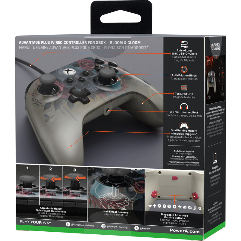 Chargez l'image dans la visionneuse de la galerie, Powera advantage plus bedrade controller voor xbox series x|s - bloom gloom (zilver, xbox series x|s, xbox one, pc)
