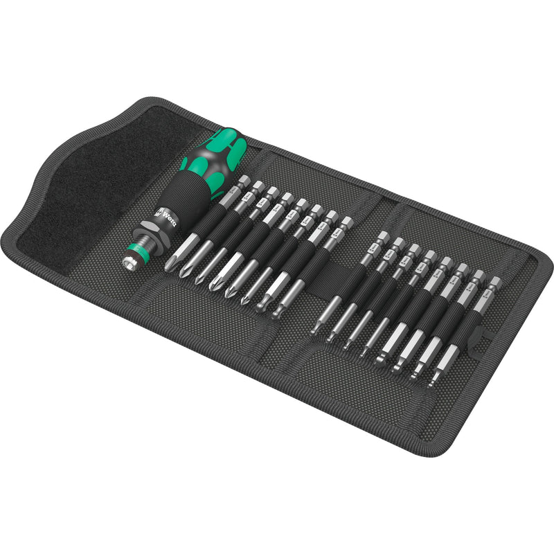 Load image into Gallery viewer, Wera kraftform kompakt 60 kk, 17-delig dopsleutel (zwart groen, bits met kogelkop)
