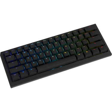 Ducky one x mini wireless rgb mechanisch toetsenbord (zwart, us lay-out (qwerty), inductive, 60%, hot-swappable, pbt, 2.4 ghz | bluetooth | usb-c)