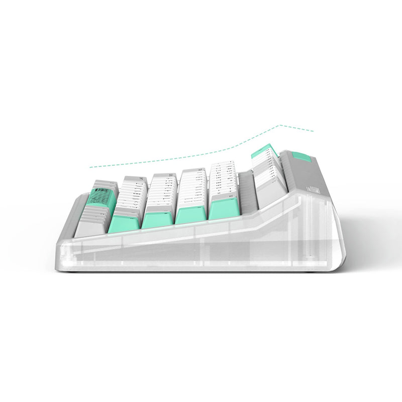 Load image into Gallery viewer, Iqunix og80 wormhole wireless mechanical keyboard, gaming toetsenbord (grijs groen, us lay-out, cherry mx red, rgb leds, 80% (tkl), hot-swappable, pbt, 2.4ghz | bluetooth 5.1 | usb-c)
