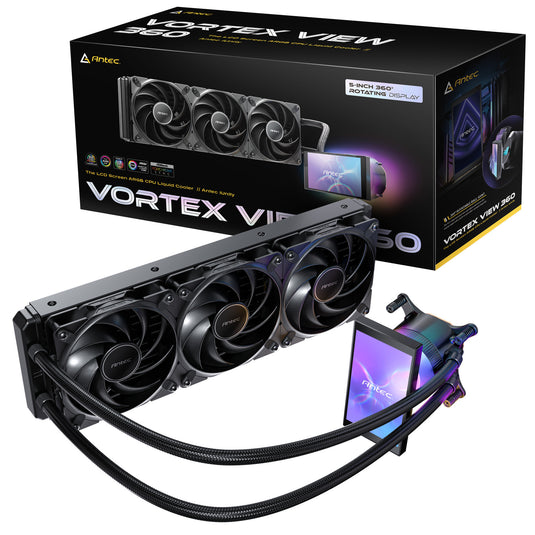 Antec vortex view 360 waterkoeling (zwart)