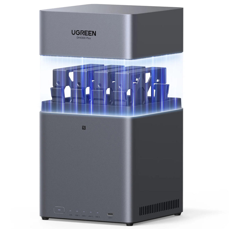 Afbeelding laden in galerijviewer, Ugreen nasync dh4300 plus (grijs, 1x 2,5gbe, hdmi, usb-c)
