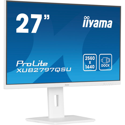 Iiyama prolite xub2797qsu-w2 27 monitor (wit, hdmi, displayport, 2x usb-a, usb-b)