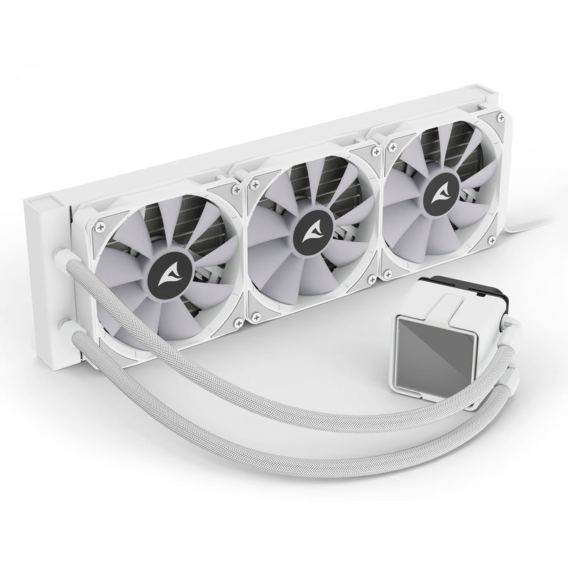 Load image into Gallery viewer, Sharkoon s100 argb waterkoeling (wit, 4-pins pwm fan-connector)
