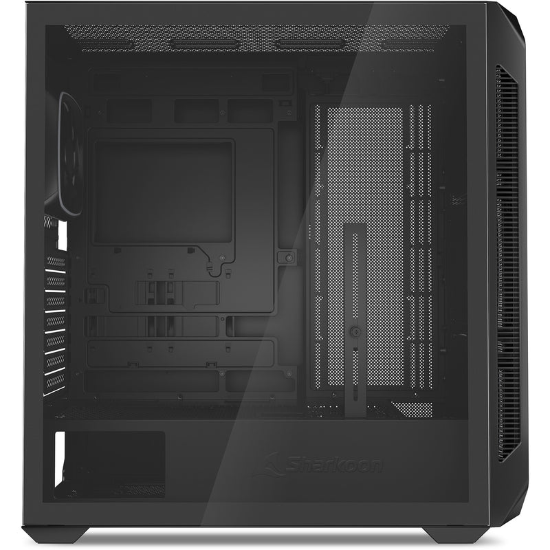 Load image into Gallery viewer, Sharkoon ak5m rgb midi tower behuizing (zwart | 2x usb-a | 1x usb-c | rgb | tempered glass)
