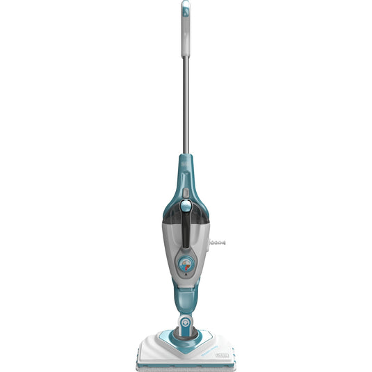 Black+decker 1600w steam-mop bhsm1615dam-qs stoomreiniger (wit blauw, incl. steamitt, deltavoet en 17 accessoires)