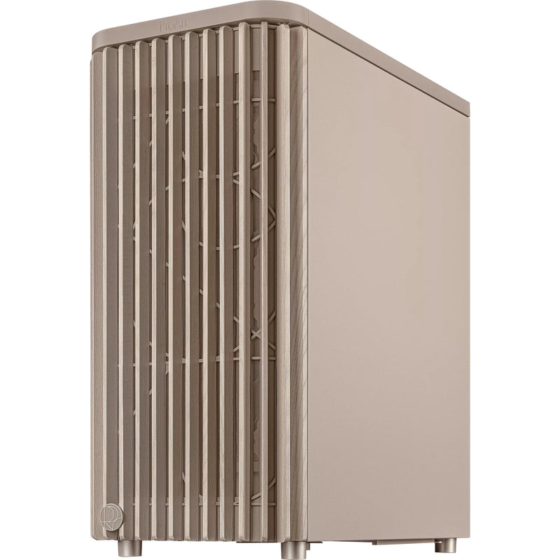 Load image into Gallery viewer, Asus proart pa401 wood edition - mesh panel midi tower behuizing (beige houtkleur | 2x usb-a | 1x usb-c)
