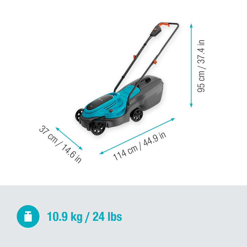 Load image into Gallery viewer, Gardena grasmaaier easymax 32 18v (turquoise grijs, accu en lader niet inbegrepen)
