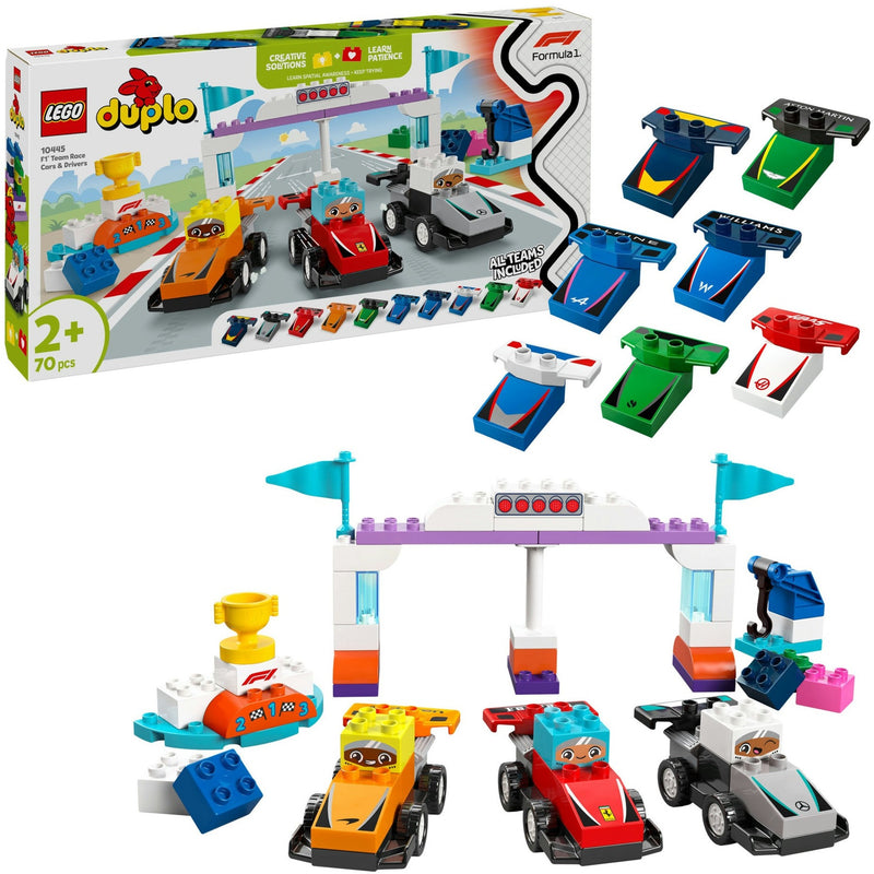 Load image into Gallery viewer, Lego duplo town 10445 f1 team racewagens en coureurs

