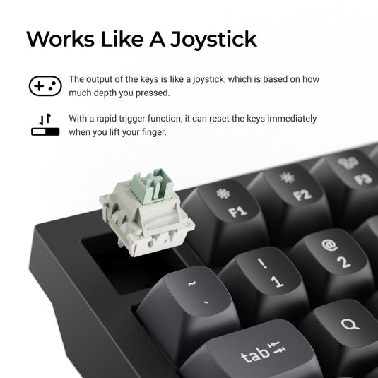Keychron q1 he 8k magnetic switch keyboard (zwart, us lay-out (qwerty), ultra-fast lime, 75%, rgb, hot swap, 8k)