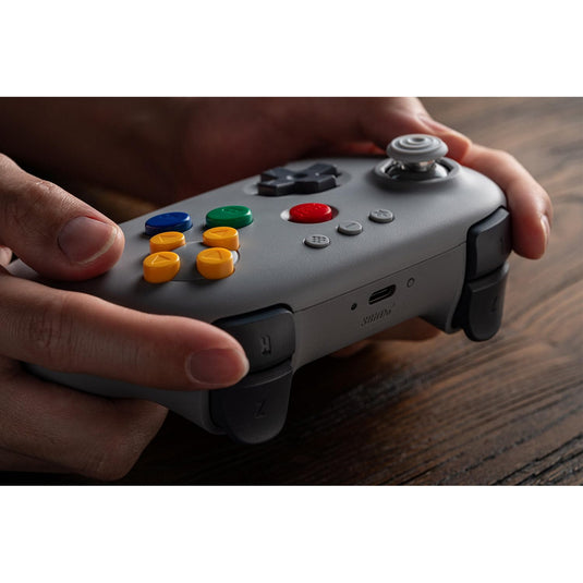 8bitdo 64 bluetooth controller (grijs, bluetooth 5.0 usb, switch, switch 2, pc, android)