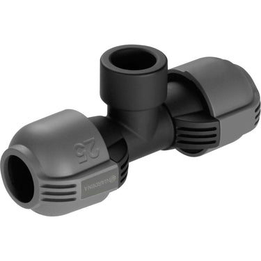 Gardena t-stuk 25 mm x 3 4 binnendraad verbinding (zwart grijs, 2790-20)