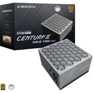 Montech century ii modulaire 1200 watt voeding (zilver, 1x 12v-2x6, 6x pcie)