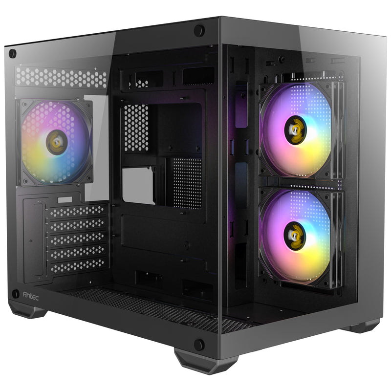 Load image into Gallery viewer, Antec cx600m argb mini tower behuizing (zwart | 3x usb-a | tempered glass)
