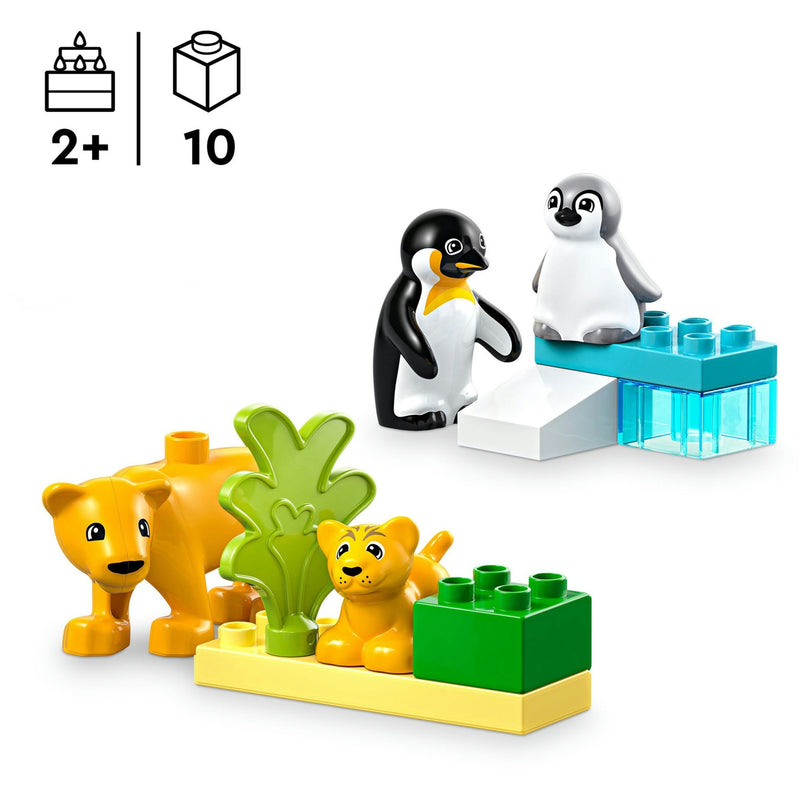 Load image into Gallery viewer, Lego duplo town 10442 families van wilde dieren: pinguïns en leeuwen
