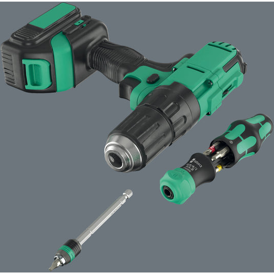 Wera kraftform kompakt 26 ra-r met etui, 6‑delig bitset (zwart groen)
