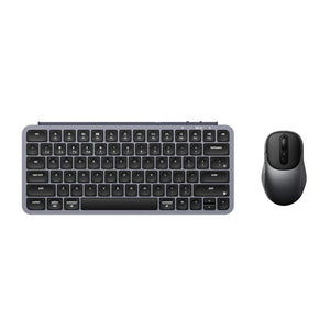 Keychron b1 pro keyboard and bm24 mouse wireless combo desktopset (grijs, us lay-out (qwerty), scissor switches, 75%, 100 - 2400 dpi, abs keycaps, 2.4 ghz | bluetooth | usb)