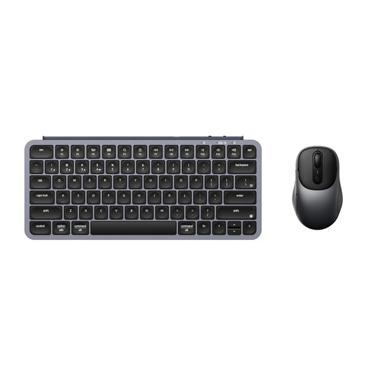 Keychron b1 pro keyboard and bm24 mouse wireless combo desktopset (grijs, us lay-out (qwerty), scissor switches, 75%, 100 - 2400 dpi, abs keycaps, 2.4 ghz | bluetooth | usb)