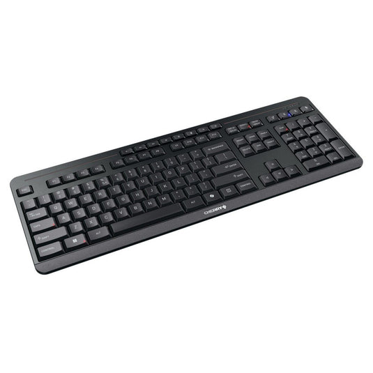 Cherry stream keyboard ultimate (zwart, us lay-out (qwerty), sx-schaartechnologie, 100%, white leds, abs, 2.4 ghz bluetooth usb)