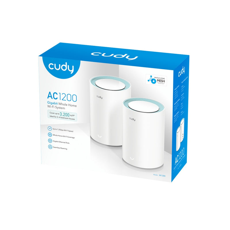 Afbeelding laden in galerijviewer, Cudy ac1200 gigabit mesh wi-fi system (2-pack) mesh router (wit)
