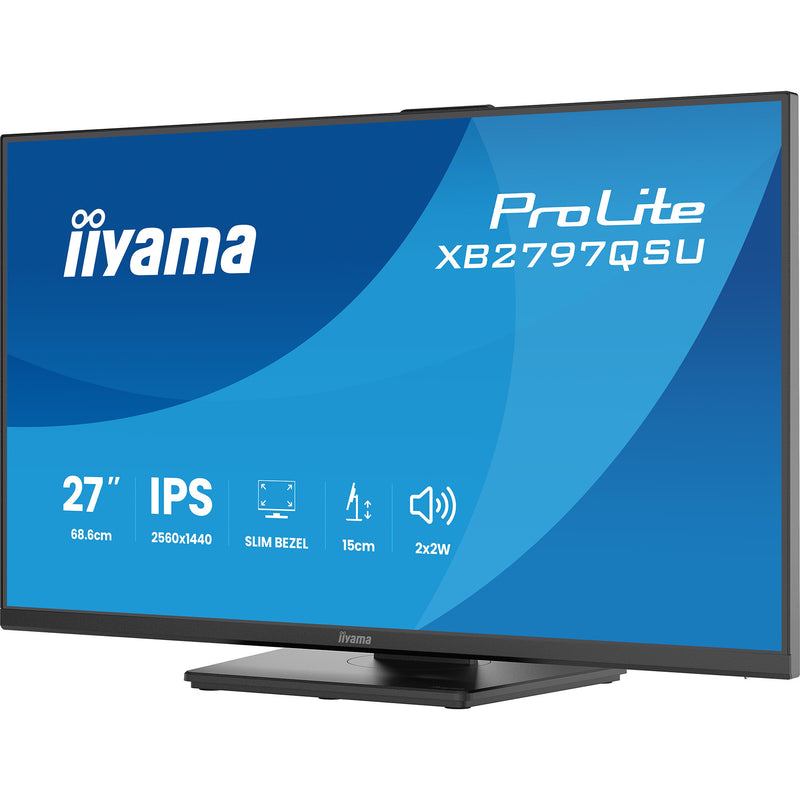 Load image into Gallery viewer, Iiyama prolite xb2797qsu-b1 27 monitor (zwart (mat), hdmi, displayport, usb, audio)
