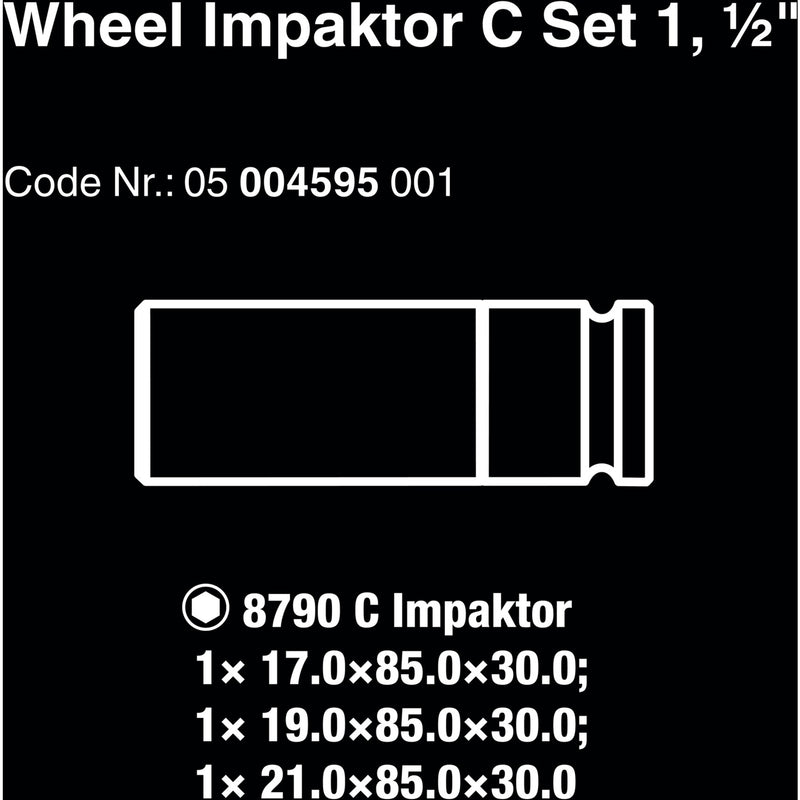 Load image into Gallery viewer, Wera wheel impactor c set 1 dopsleutel (3-delig, met velgbescherming)
