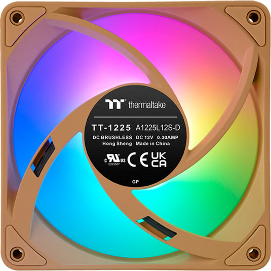 Thermaltake ct120 ex argb sync pc cooling fan gravel sand (3-fan pack) case fans (lichtbruin, 3 stuks, 120 x 120 x 25 mm, pwm)