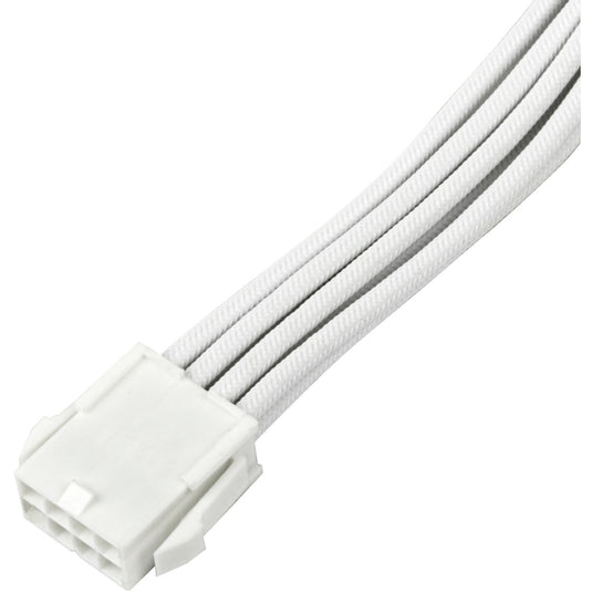 Silverstone sst-pp07e-pci8w-v2, pcie 8pin (6+2) verlengkabel (wit, 30 centimeter)