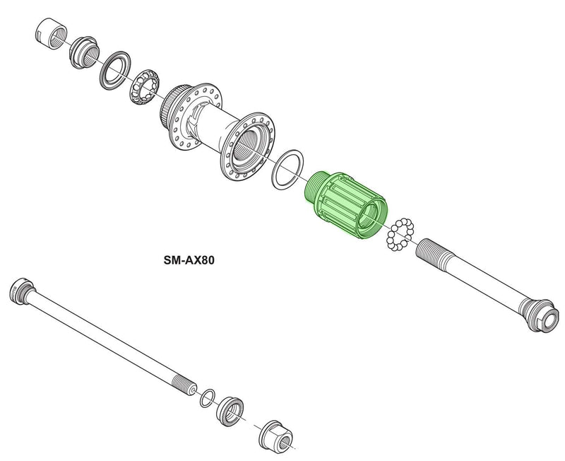 Load image into Gallery viewer, Shimano freehub body for fh-m640 m645 m648
