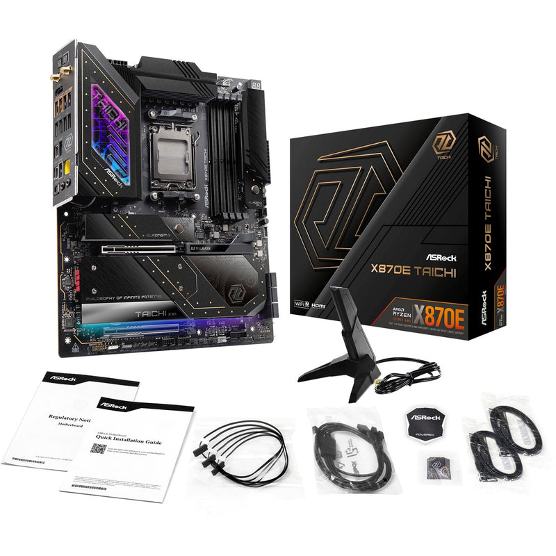Load image into Gallery viewer, Asrock x870e taichi socket am5 moederbord (raid, 5 gb-lan, wi-fi 7, bt, e-atx)
