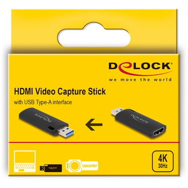 Delock hdmi video capture stick usb-a adapter (zwart)