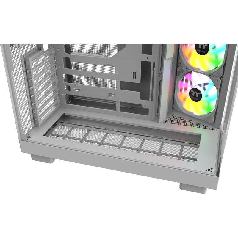 Load image into Gallery viewer, Thermaltake view 380 xl ws argb midi tower behuizing (wit houtkleur | 2x usb-a | 1x usb-c | rgb | tempered glass)
